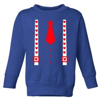 Valentines Day Suspenders Gift Toddler Sweatshirt