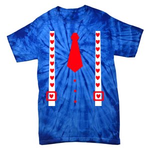 Valentines Day Suspenders Gift Tie-Dye T-Shirt