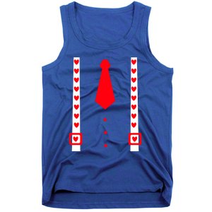 Valentines Day Suspenders Gift Tank Top