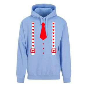 Valentines Day Suspenders Gift Unisex Surf Hoodie