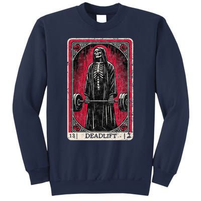 Vintage Deadlift Skeleton Halloween Gym Jokes Weightlifting Sweatshirt