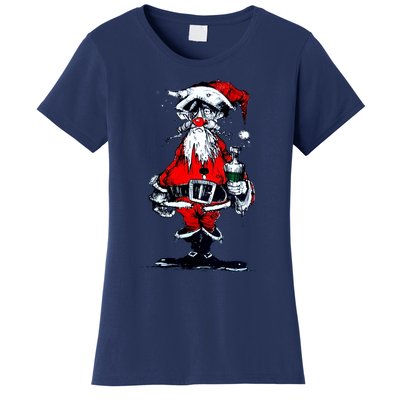 Vintage Drunken Santa Claus Women's T-Shirt