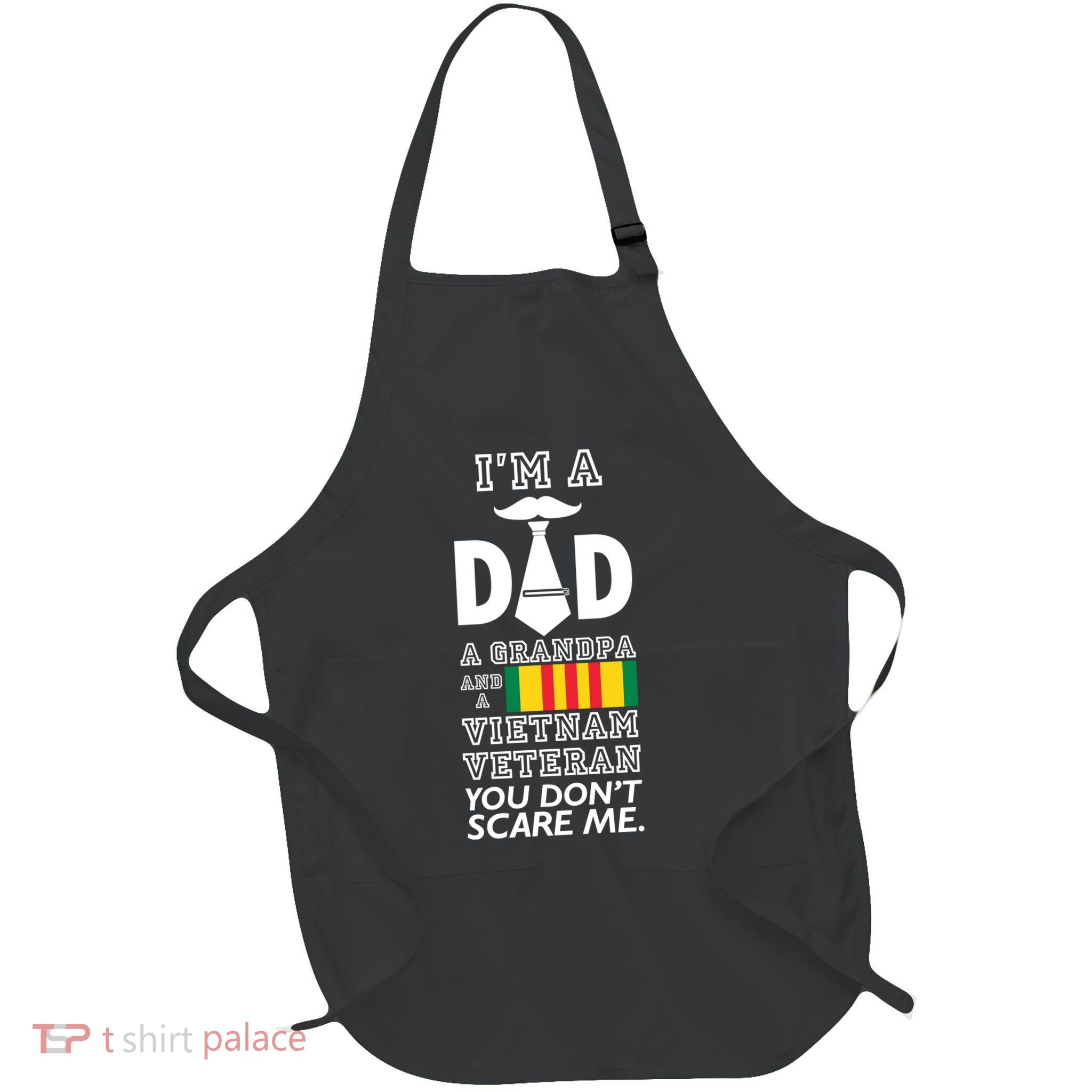Dad Vietnam Veteran Full-Length Apron With Pockets