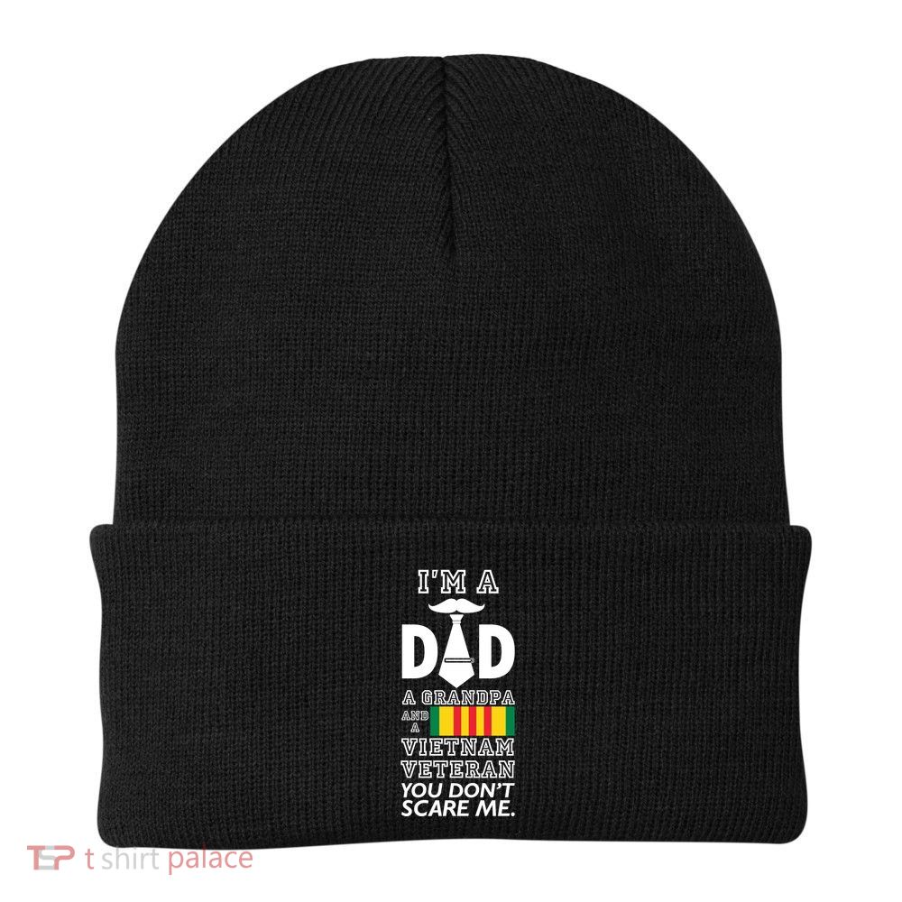 Dad Vietnam Veteran Knit Cap Winter Beanie