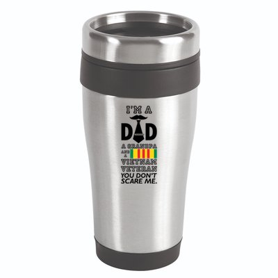 Dad Vietnam Veteran 16oz Travel Tumbler