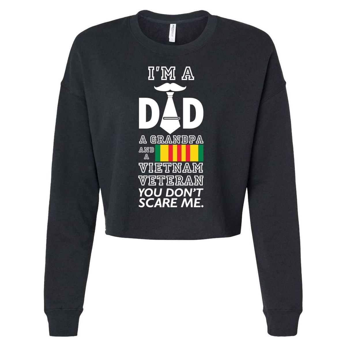 Dad Vietnam Veteran Cropped Pullover Crew