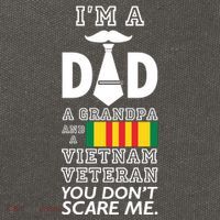 Dad Vietnam Veteran Cotton Canvas Backpack
