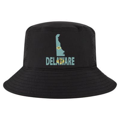 Vintage Delaware State I Love Delaware Home State Cool Comfort Performance Bucket Hat