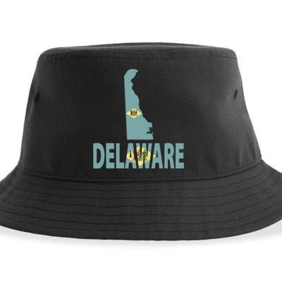 Vintage Delaware State I Love Delaware Home State Sustainable Bucket Hat