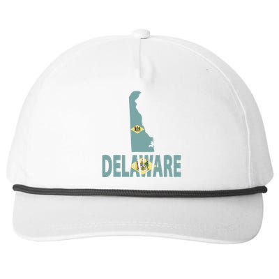 Vintage Delaware State I Love Delaware Home State Snapback Five-Panel Rope Hat