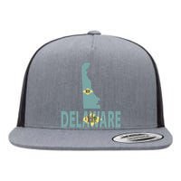 Vintage Delaware State I Love Delaware Home State Flat Bill Trucker Hat