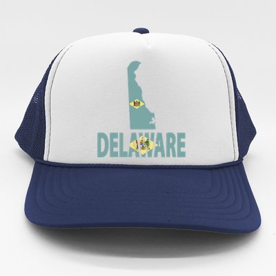 Vintage Delaware State I Love Delaware Home State Trucker Hat