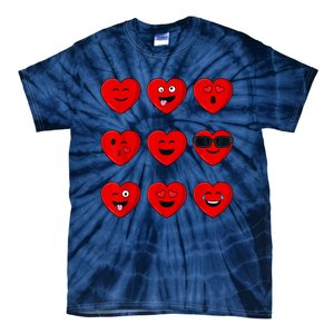 Valentines Day Silly Faces Hearts Funny Tie-Dye T-Shirt