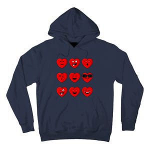 Valentines Day Silly Faces Hearts Funny Tall Hoodie