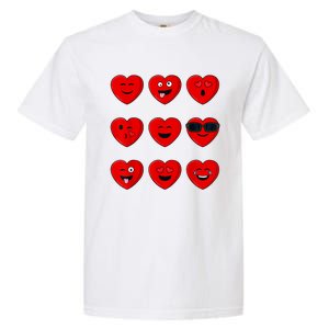 Valentines Day Silly Faces Hearts Funny Garment-Dyed Heavyweight T-Shirt