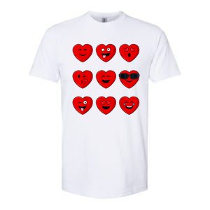 Valentines Day Silly Faces Hearts Funny Softstyle CVC T-Shirt