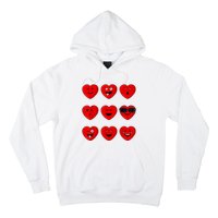 Valentines Day Silly Faces Hearts Funny Hoodie