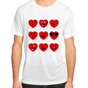 Valentines Day Silly Faces Hearts Funny Adult ChromaSoft Performance T-Shirt