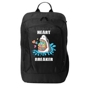 Valentines Day Shark Heart Breaker Funny City Backpack