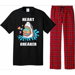 Valentines Day Shark Heart Breaker Funny Pajama Set