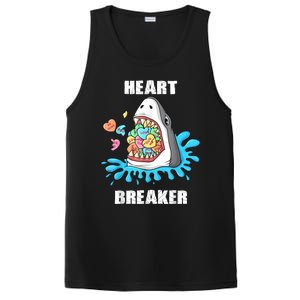 Valentines Day Shark Heart Breaker Funny PosiCharge Competitor Tank