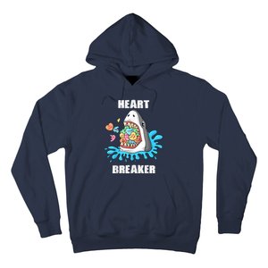 Valentines Day Shark Heart Breaker Funny Hoodie