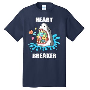 Valentines Day Shark Heart Breaker Funny Tall T-Shirt