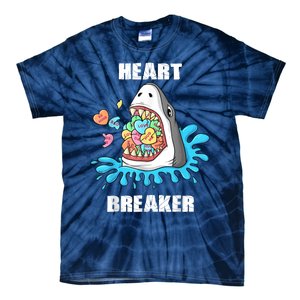 Valentines Day Shark Heart Breaker Funny Tie-Dye T-Shirt