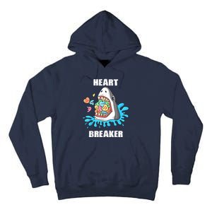 Valentines Day Shark Heart Breaker Funny Tall Hoodie