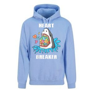 Valentines Day Shark Heart Breaker Funny Unisex Surf Hoodie