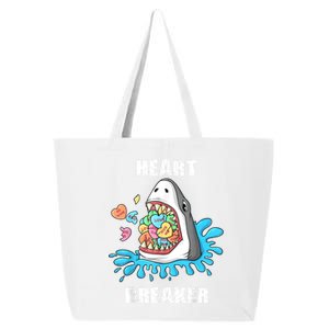 Valentines Day Shark Heart Breaker Funny 25L Jumbo Tote