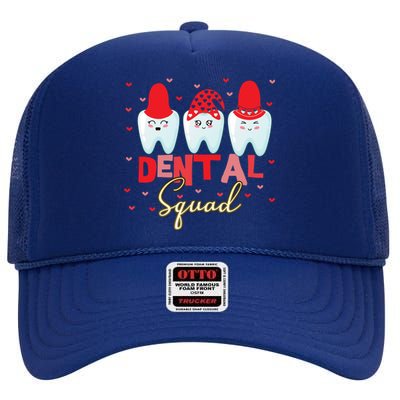 Valentine's Dental Squad Dentist Gift High Crown Mesh Back Trucker Hat