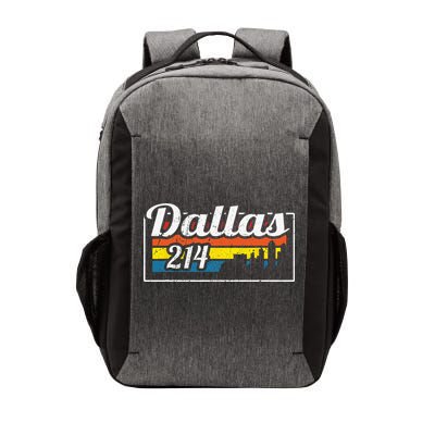 Vintage Dallas Skyline 214 State Of Texas Retro Gift Vector Backpack