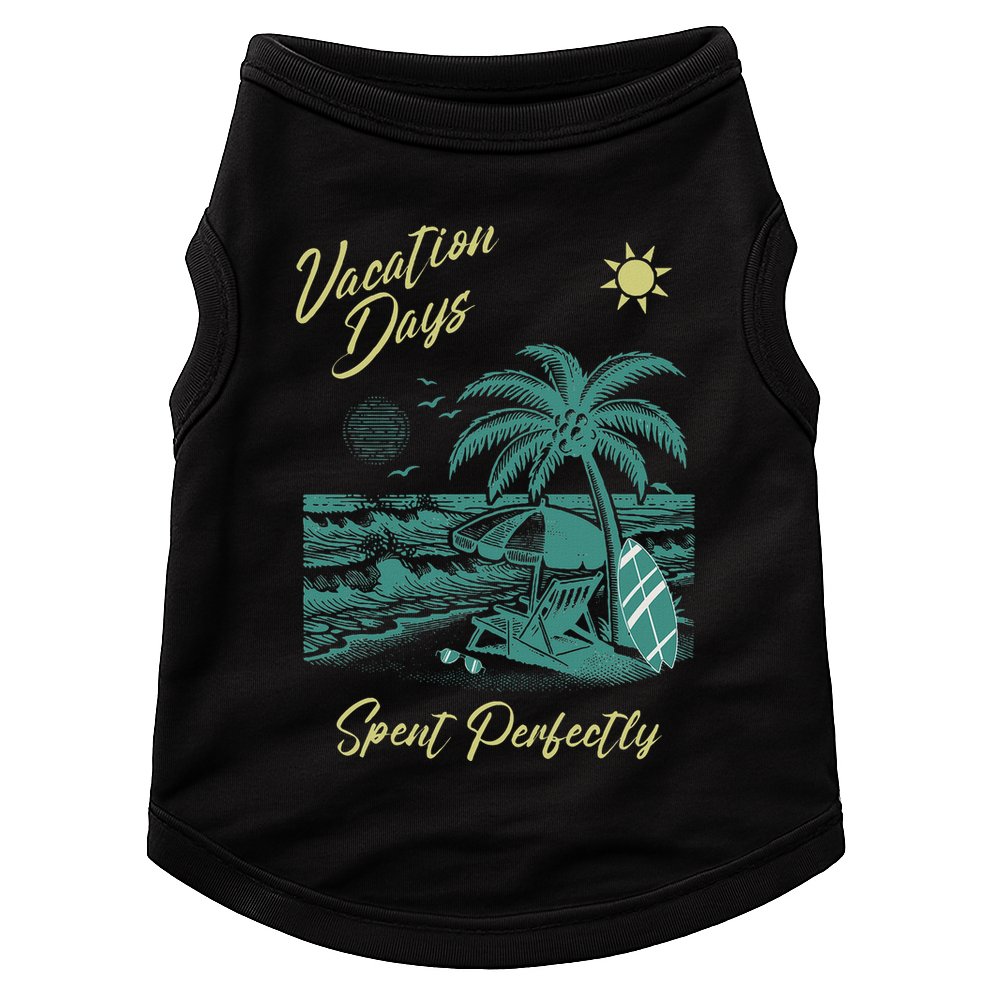 Vacation Days Spent Perfectly Beach T Doggie Tank