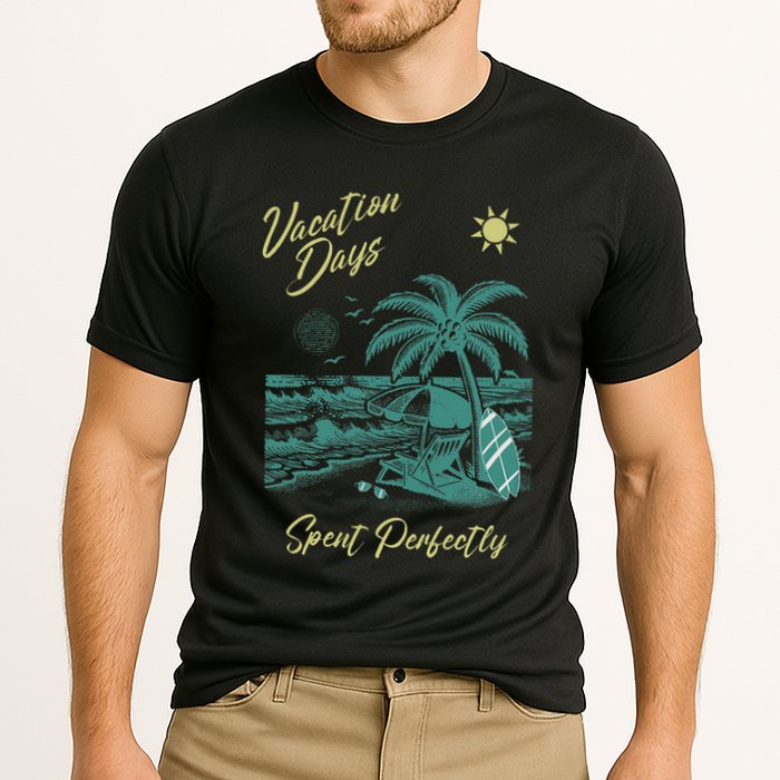 Vacation Days Spent Perfectly Beach T Cooling Performance Crew T-Shirt