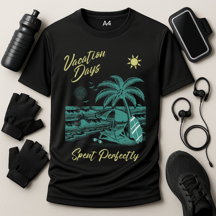 Vacation Days Spent Perfectly Beach T Cooling Performance Crew T-Shirt