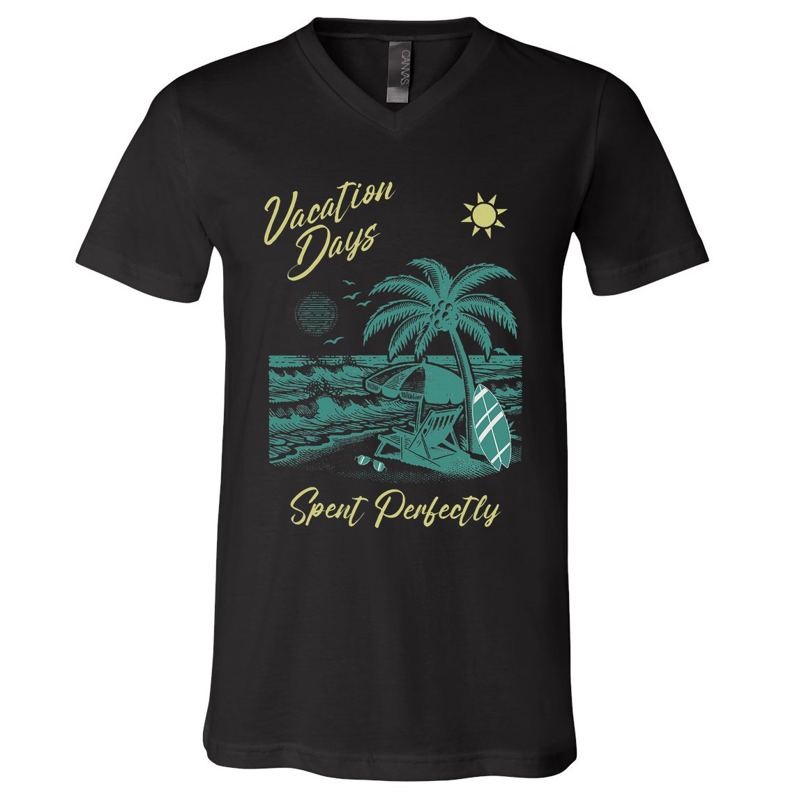 Vacation Days Spent Perfectly Beach T V-Neck T-Shirt