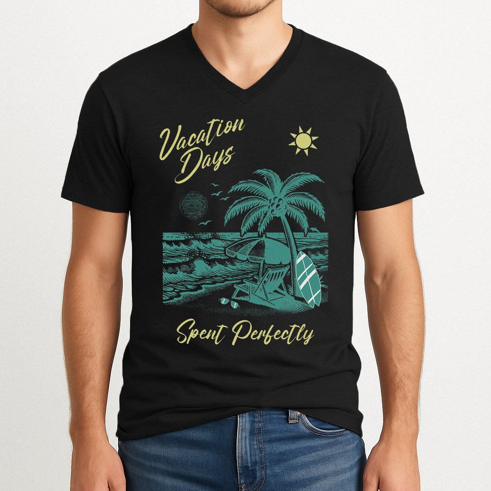 Vacation Days Spent Perfectly Beach T V-Neck T-Shirt
