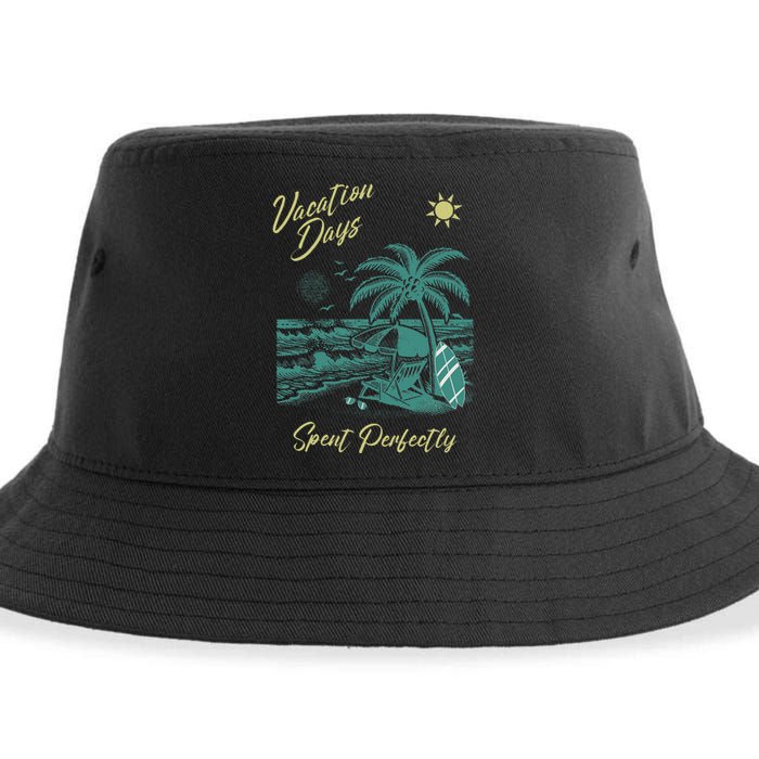 Vacation Days Spent Perfectly Beach T Sustainable Bucket Hat