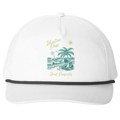 Vacation Days Spent Perfectly Beach T Snapback Five-Panel Rope Hat