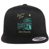 Vacation Days Spent Perfectly Beach T Flat Bill Trucker Hat