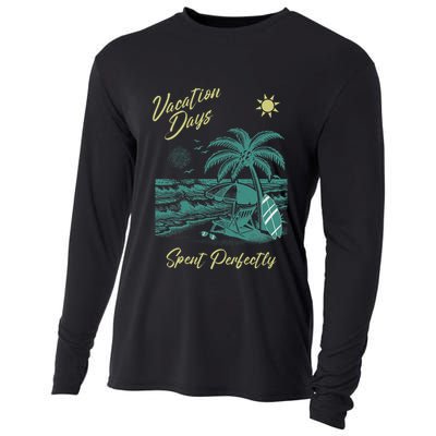 Vacation Days Spent Perfectly Beach T Cooling Performance Long Sleeve Crew