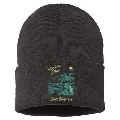 Vacation Days Spent Perfectly Beach T Sustainable Knit Beanie