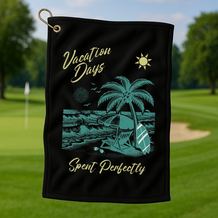Vacation Days Spent Perfectly Beach T Golf Towel