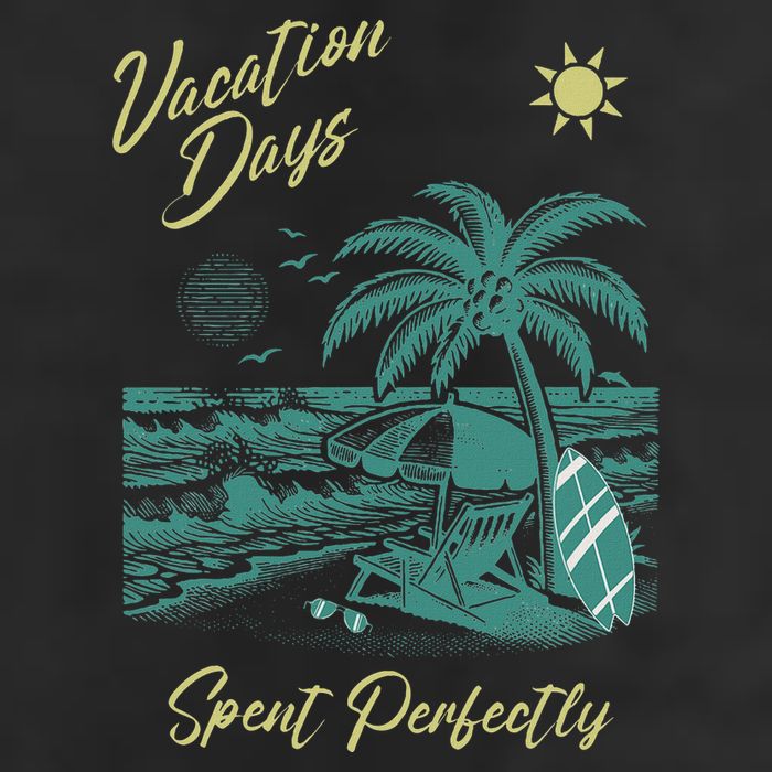 Vacation Days Spent Perfectly Beach T Golf Towel