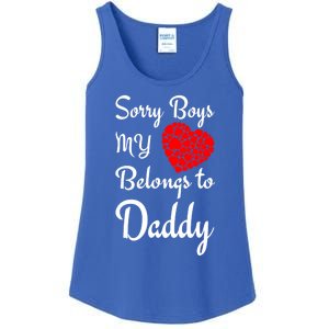 Valentine's Day Sorry My Heart Belongs To Daddy Gift Ladies Essential Tank