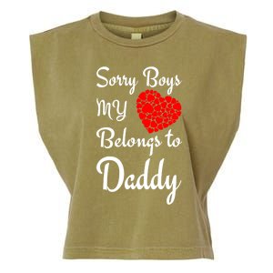 Valentine's Day Sorry My Heart Belongs To Daddy Gift Garment-Dyed Women's Muscle Tee