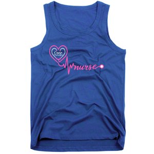 Valentines Day Stethoscope Heartbeat Rn Case Ager Nurse Gift Tank Top