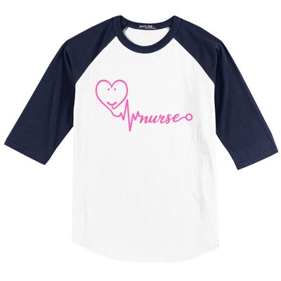 Valentines Day Stethoscope Heartbeat Rn Case Ager Nurse Gift Baseball Sleeve Shirt