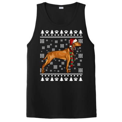 Vizsla Dog Santa Hat Xmas Ugly Christmas Gift PosiCharge Competitor Tank